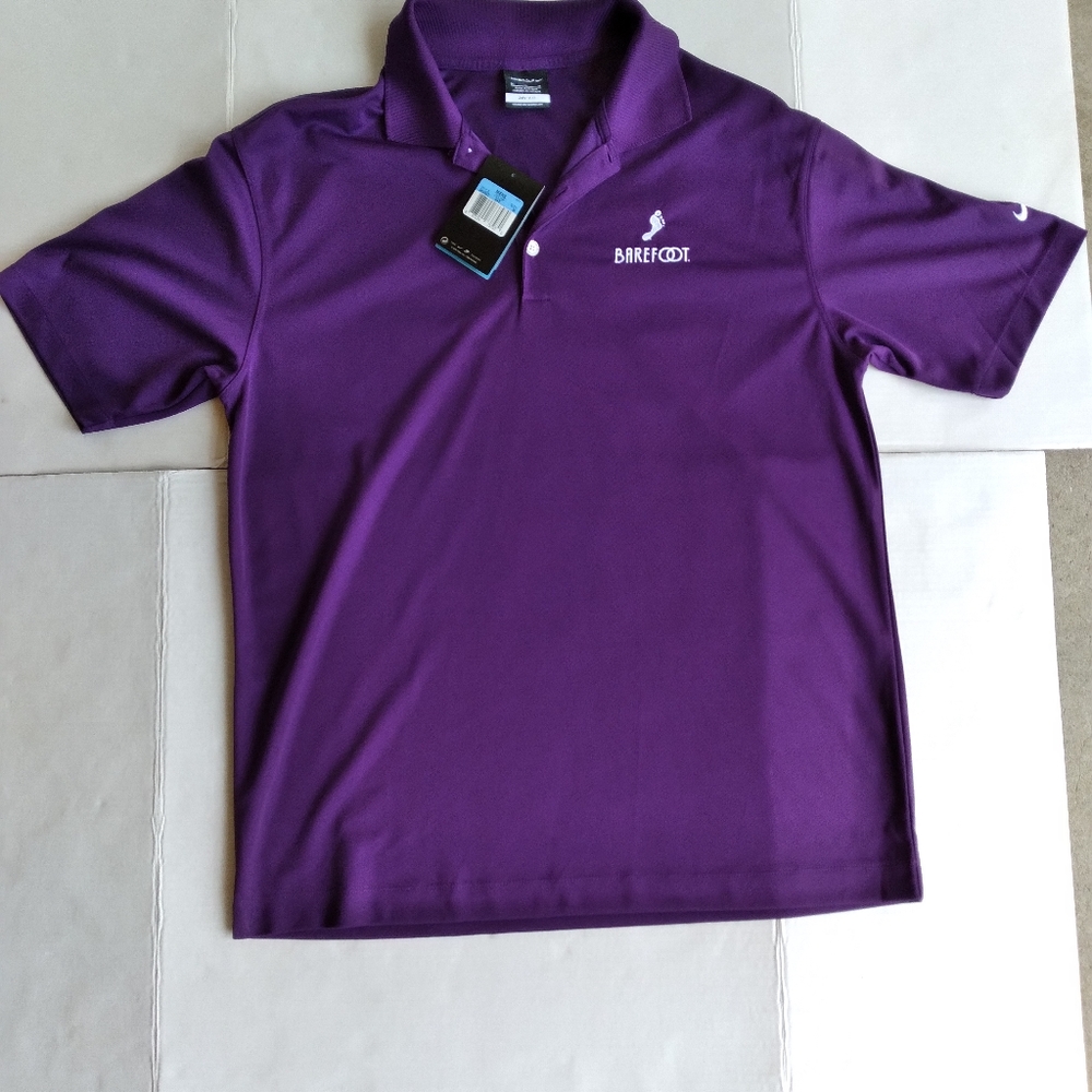 Nike Golf Barefoot Polo Shirt Purple Size Medium